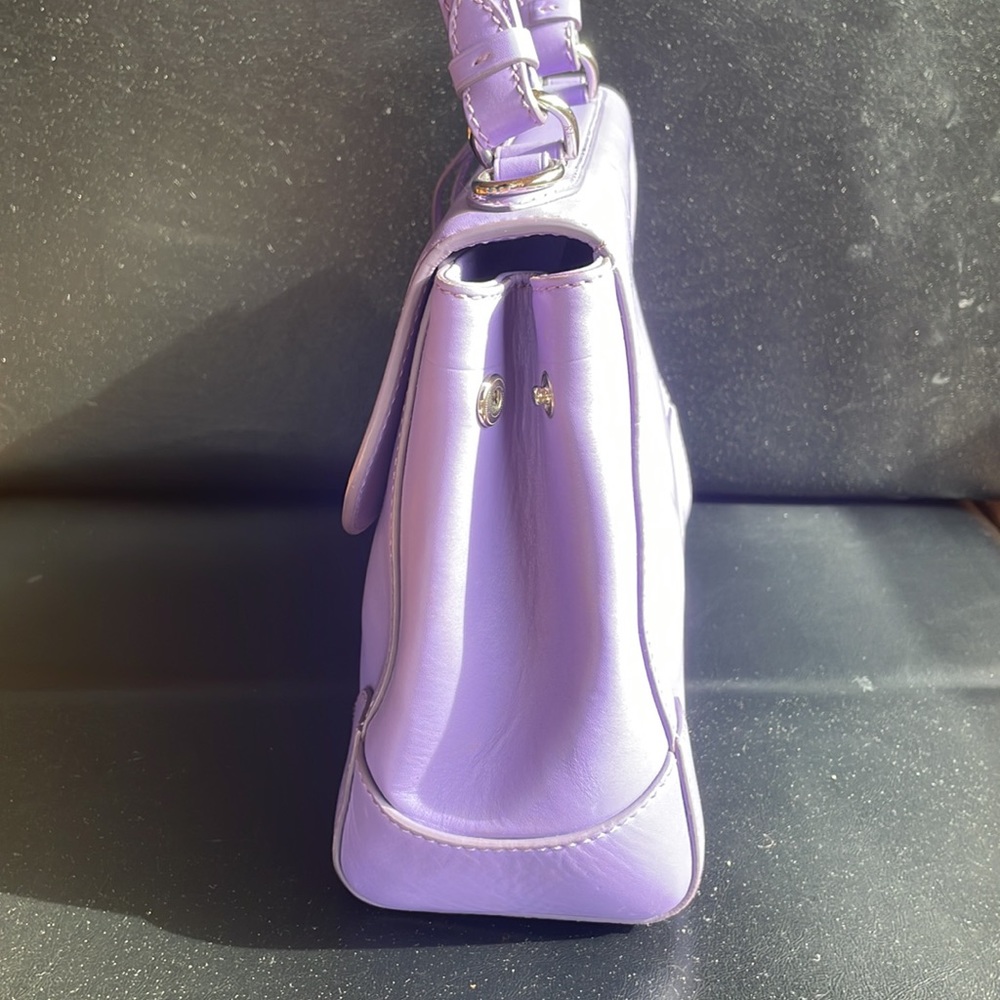 Ralph Lauren LILAC Leather Tiffin bag - Picture 3 of 16